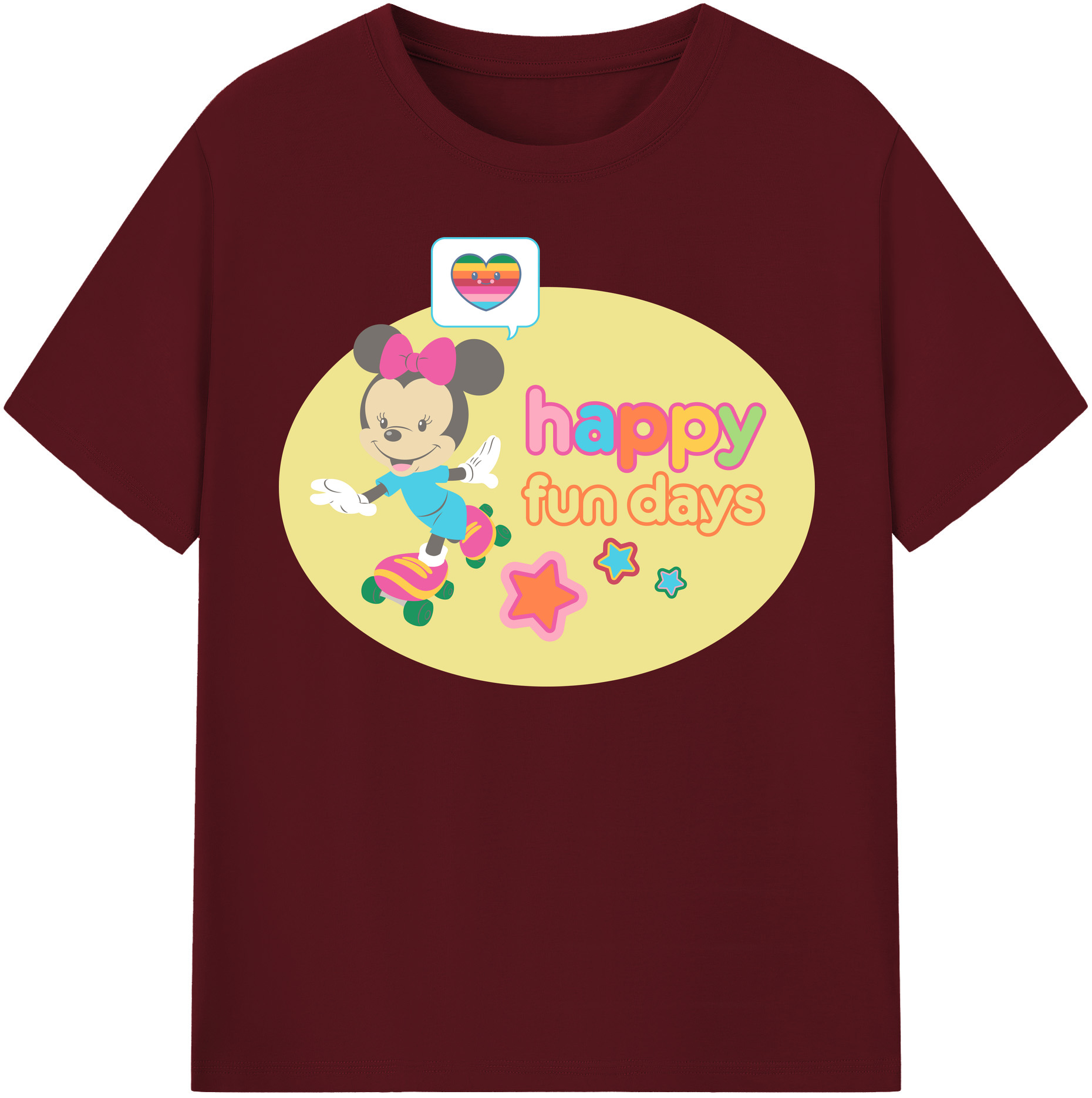 （画像用） ミッキーマウス Mickey Mouse 綿100％半袖Tシャツ（フロントプリント）